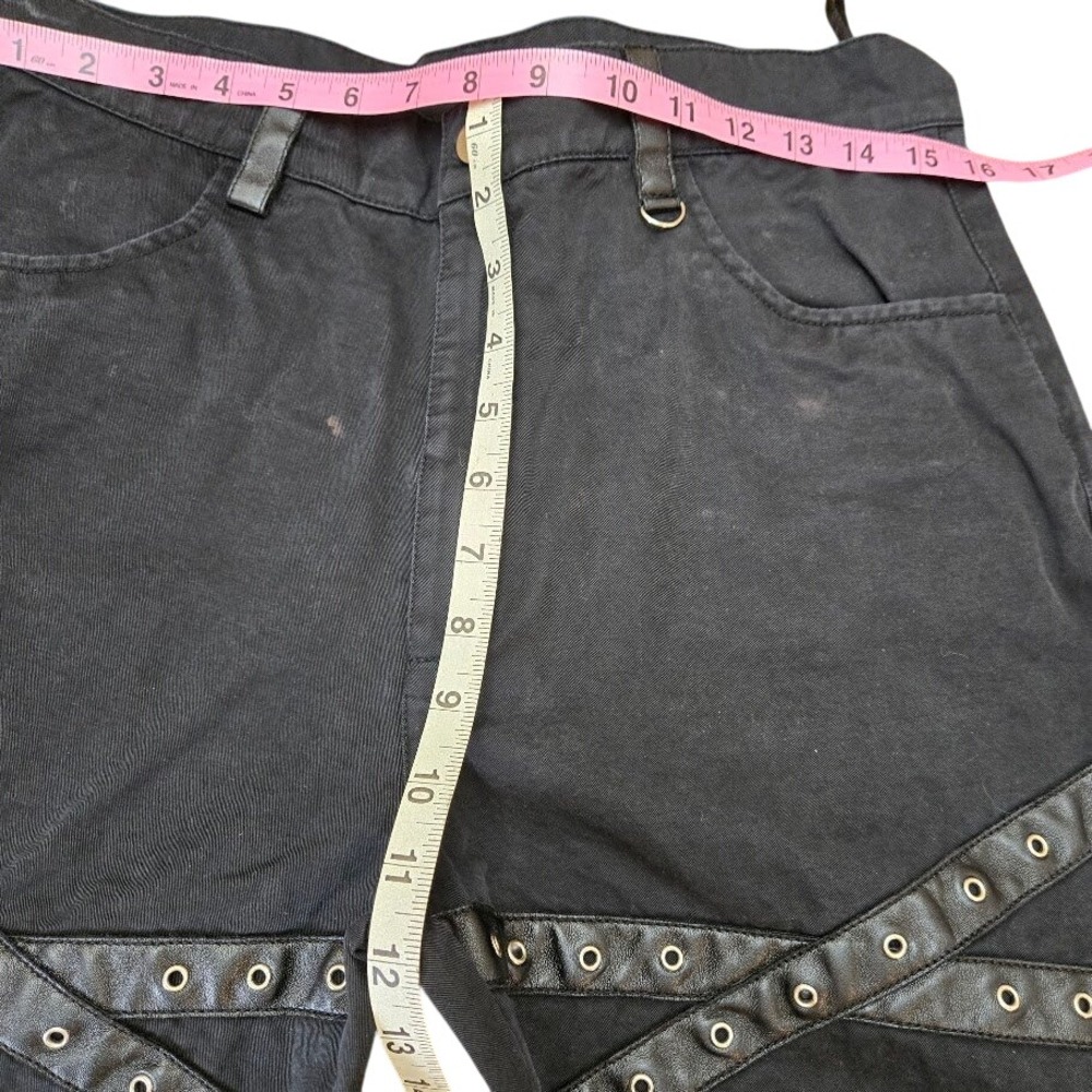 Vintage Goth Men's Studded Vest & D Ring Pants 2 Pc Set Sz L READ DESC - Picture 10 of 13